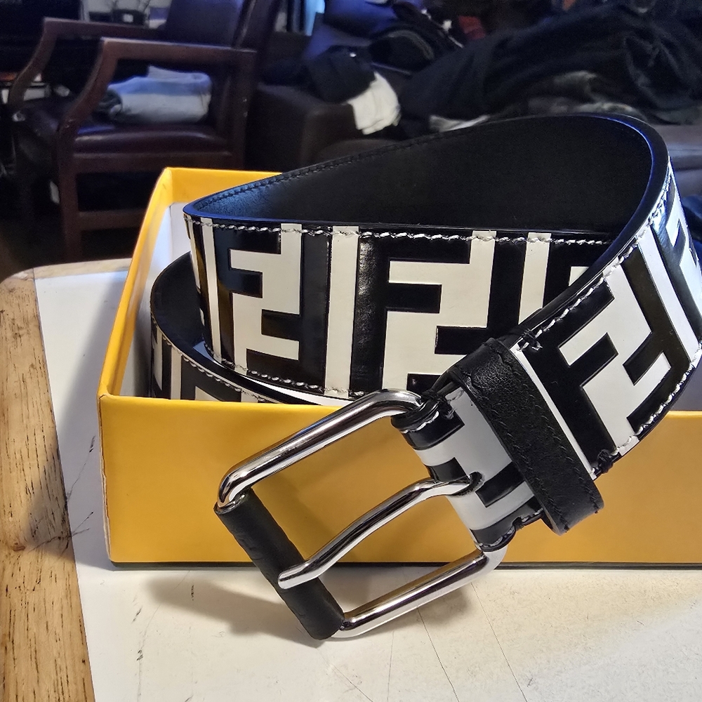 Black and White Men's Bag